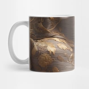 Luxurious gold sequin silk textile Mug